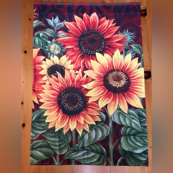 🍁Toland Vivid Fall Sunflower Full Size Flag - Picture 4 of 5